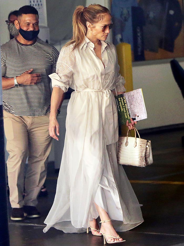 jennifer Lopez white Brunello Cucinelli dress beverly hills june 2021